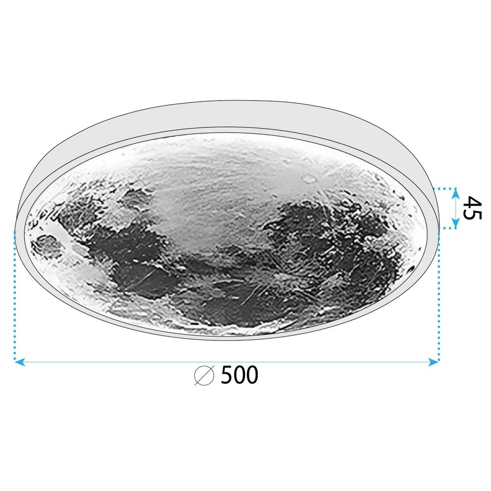 Taklampa APP1806-CW Moon LED-plafond VIT