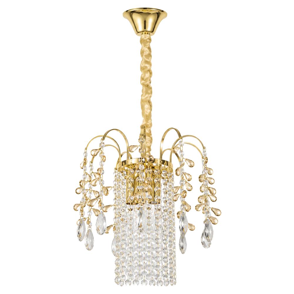 Kristall-pendellampa SWE090-CP 30cm GOLD