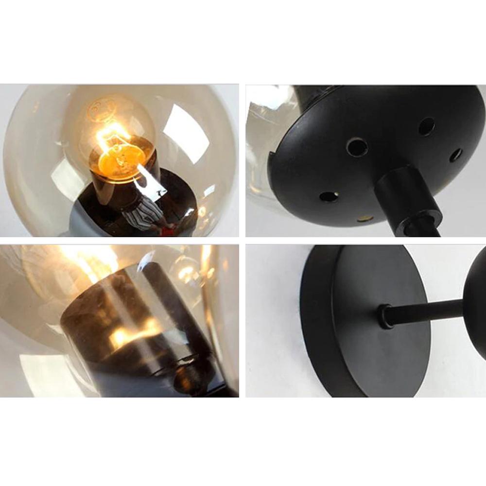 Vägglampa Glas Kinkiet APP750-1W Svart