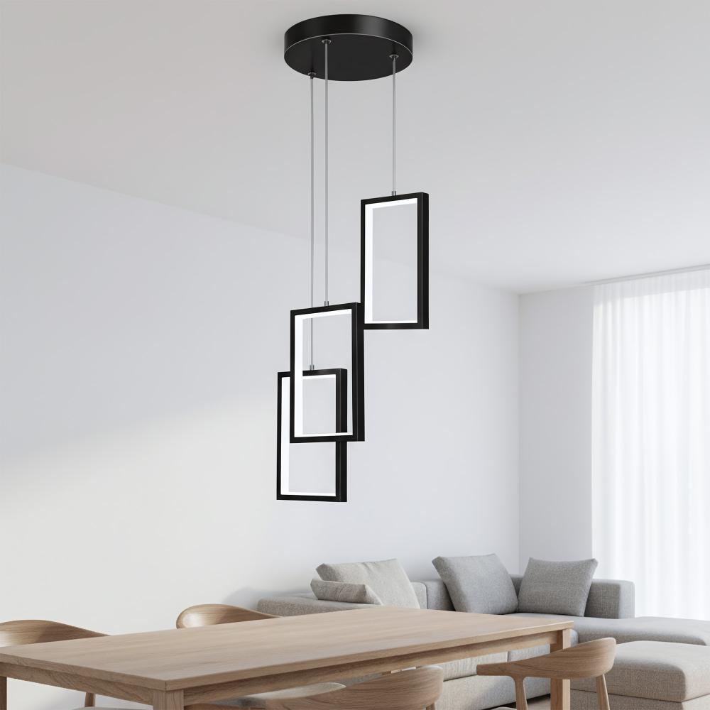 TAKLAMPA HÄNGENDE LED LHJ087-3CP SVART