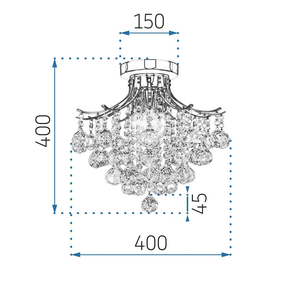 Kristalltaklampa APP784-3C
