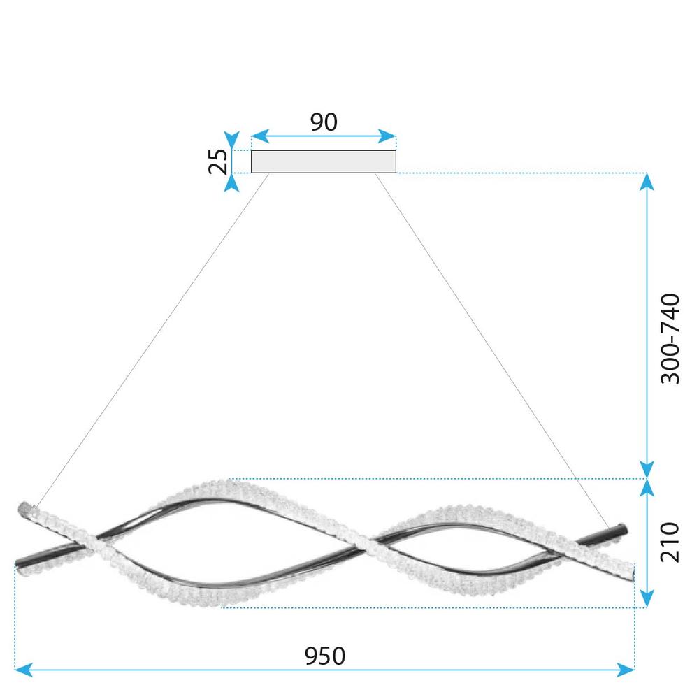 HÄNGLAMPA LED G033-CP GULD