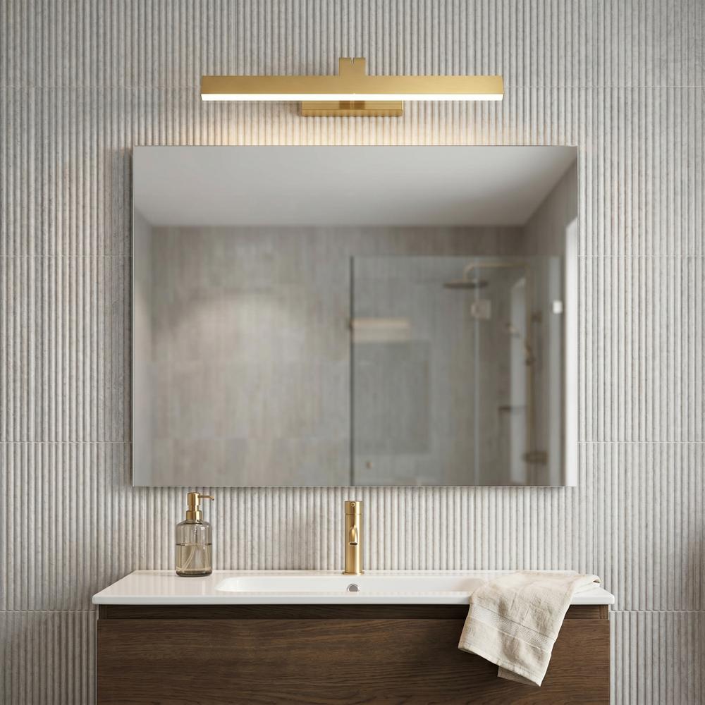 Badrum vägg LED-lampa SWE007-1W 43cm BRUSH GOLD