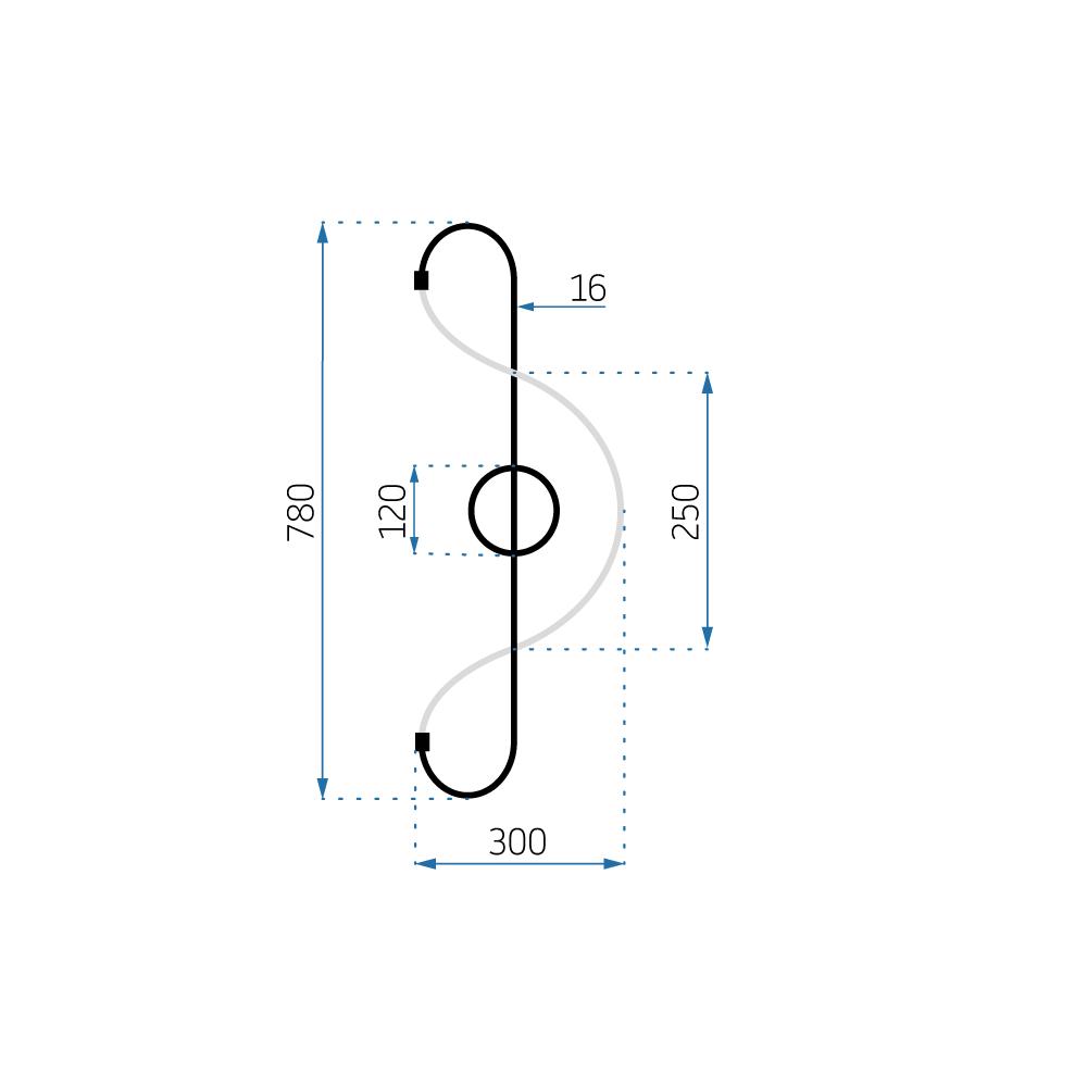 Vägglampa väggspot LED APP859-W Long Krom