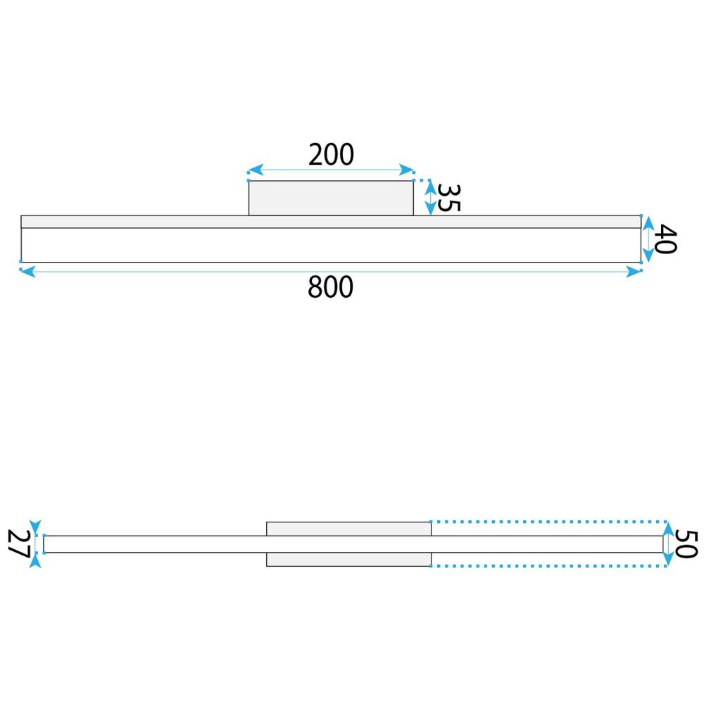 BADRUMSVÄGGLAMPA LED 80CM APP1853-1W BRUSH GOLD