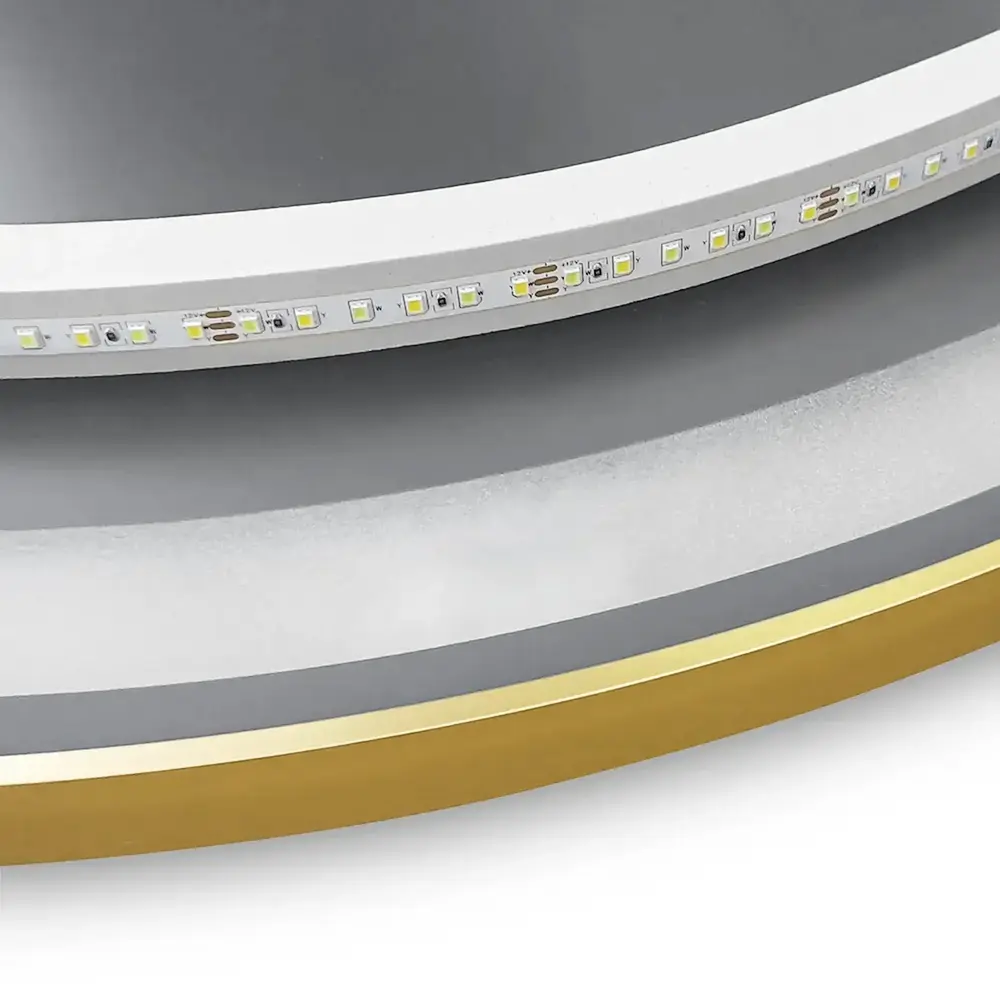 LED-VÄGGSPEGEL 50 cm MMJ Borstad Guld