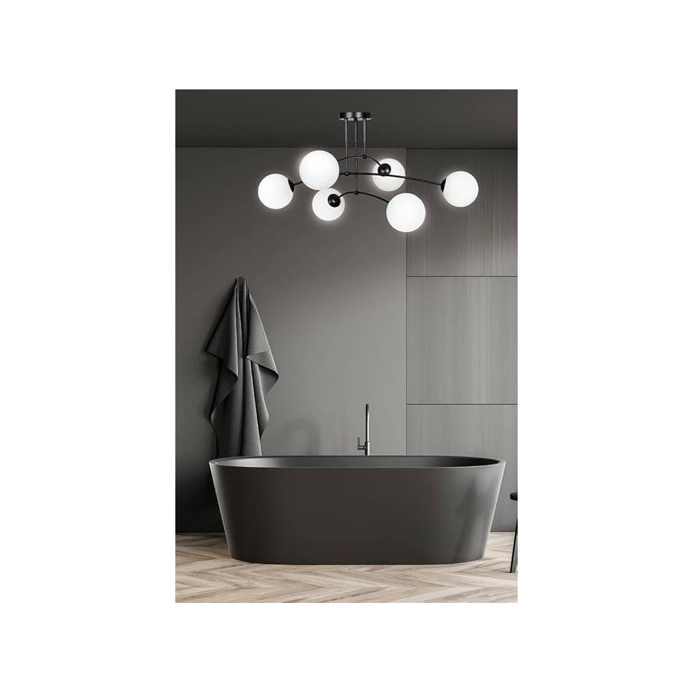 HÄNGLAMPA TAKLAMPA SVART MATT APP1576-6C