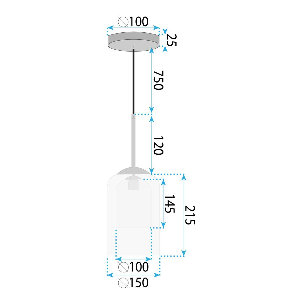 HÄNGLAMPA APP1704-1PC Bärnsten