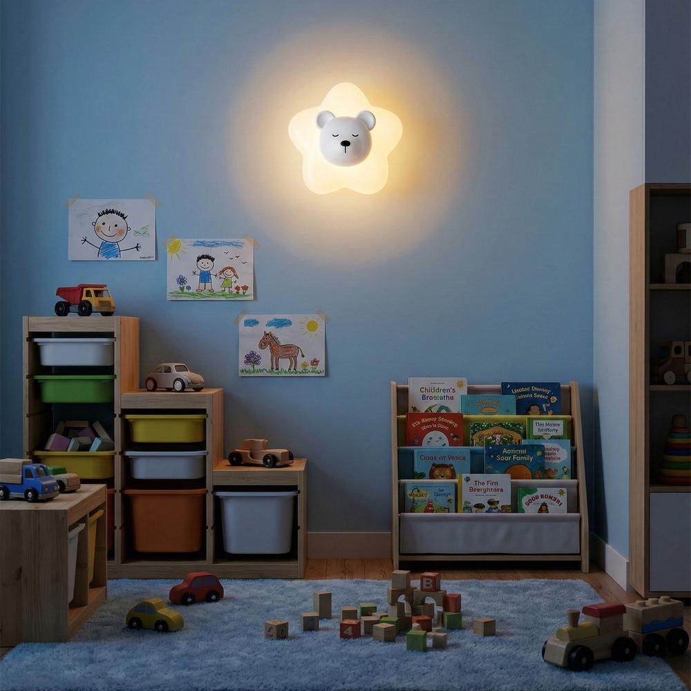 VÄGGLAMPA LED G181-W VIT NALLE