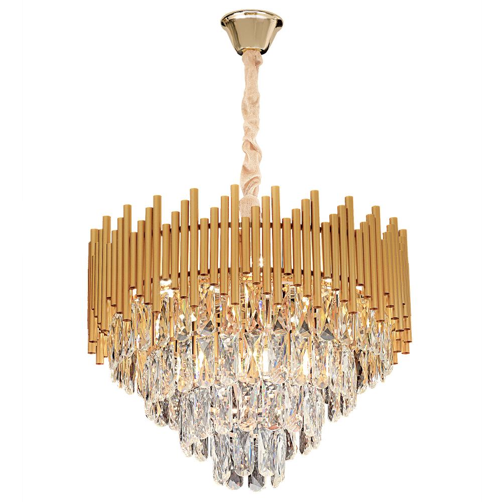 Hänglampa med kristaller G062-CP 50CM GULD