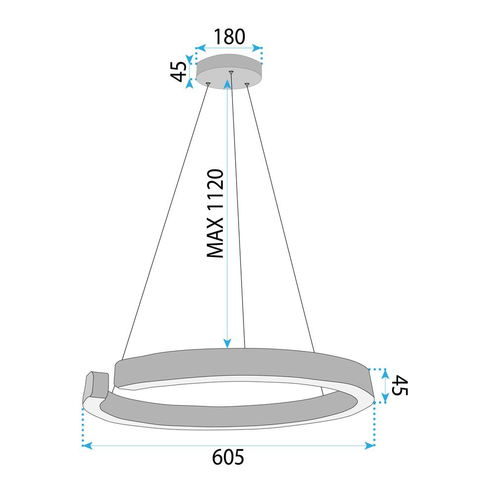 HÄNGLAMPA LED LHJ053-CP1 C BORSTAD GULD 60 CM