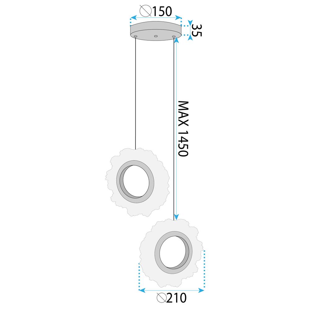TAKLAMPA HÄNGANDE LED LHJ103-2CP GULD