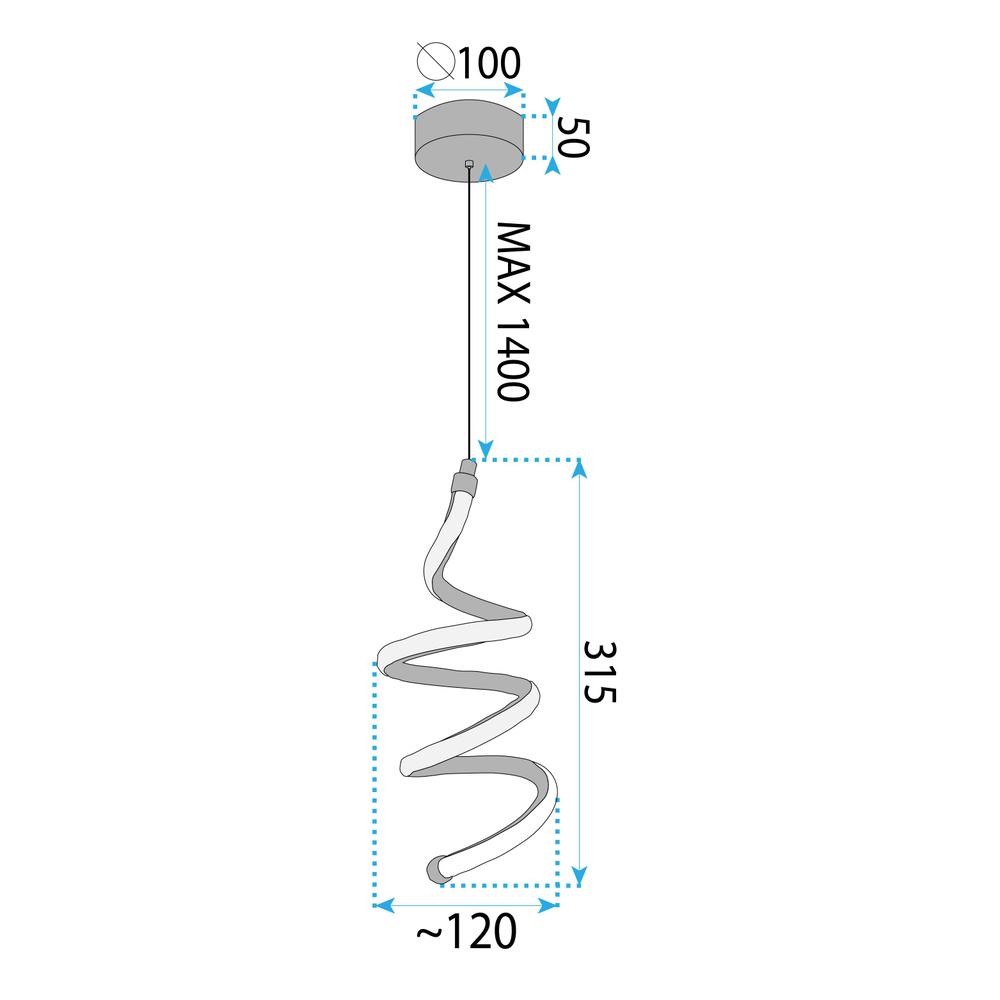 TAKLAMPA HÄNGANDE LED LHJ096-1CP LJUST ROSAGULD