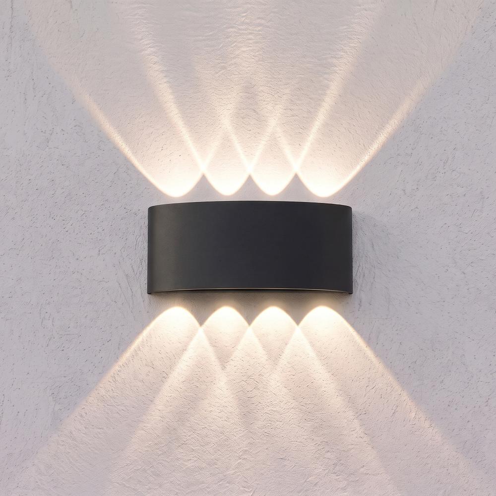 Homlokzati fali lámpa LED JNH041-8G Black