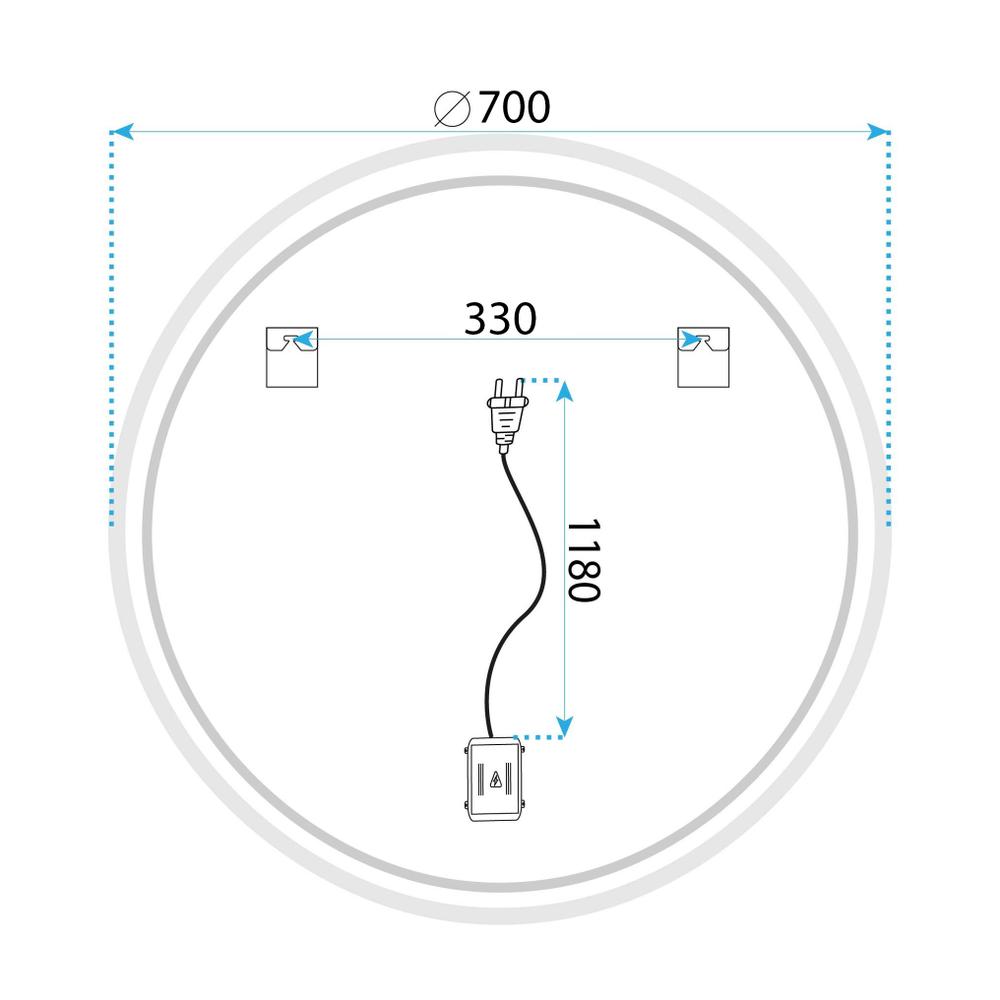 LED-VÄGGSPEGEL SOFT 70