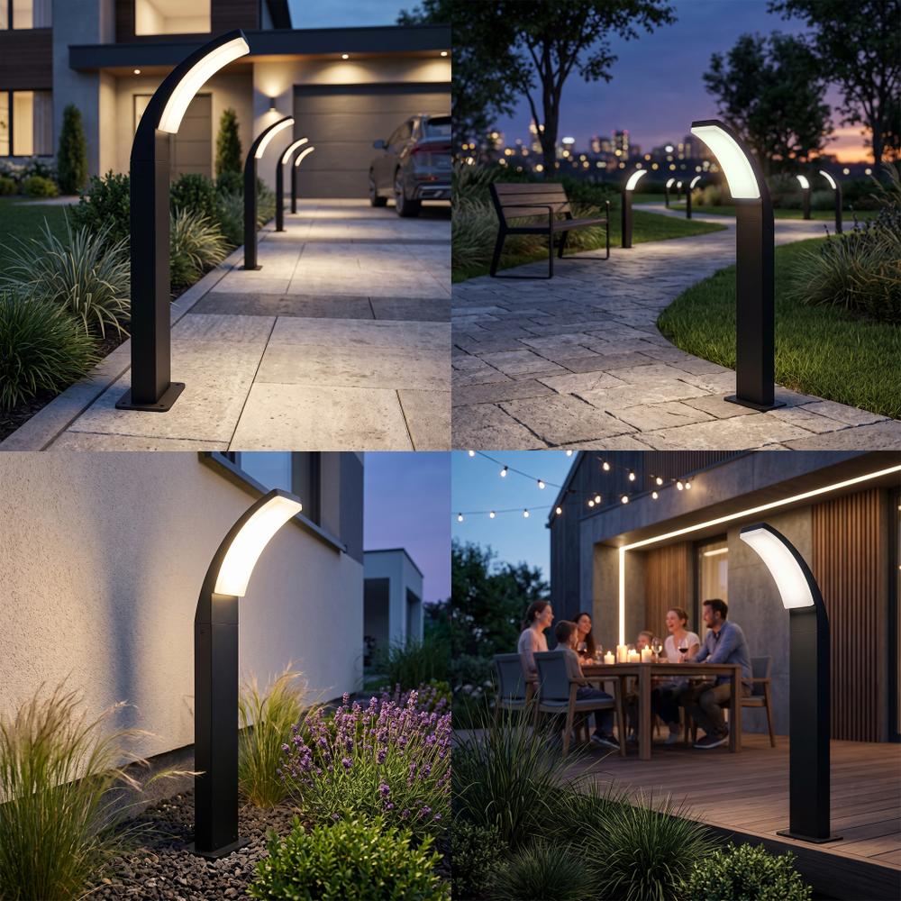 Standing LED garden lamp JNH033-G Black