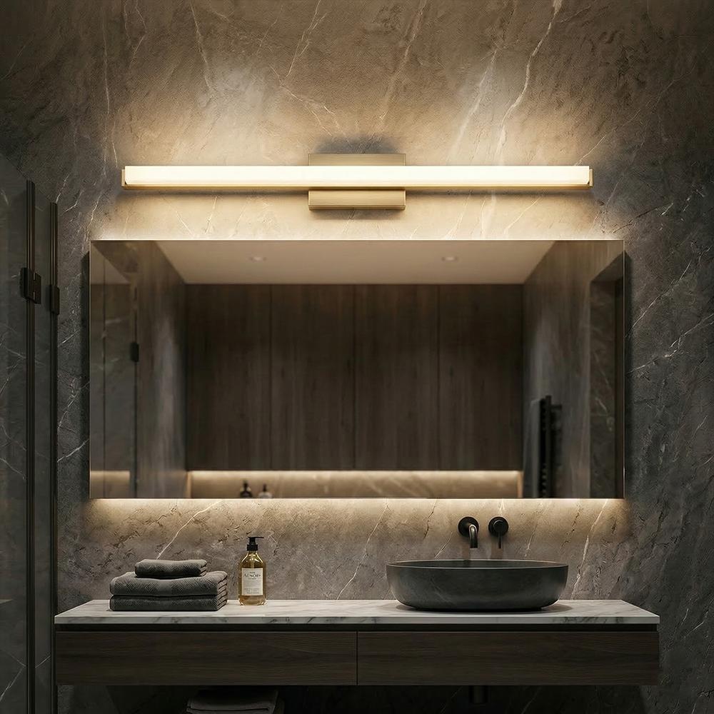 BADRUMSVÄGGLAMPA LED 80CM APP1853-1W BRUSH GOLD