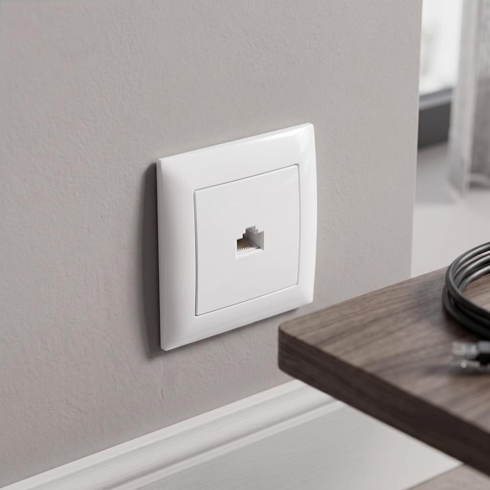 Розетка RJ45 OSTE JNH010-S WHITE