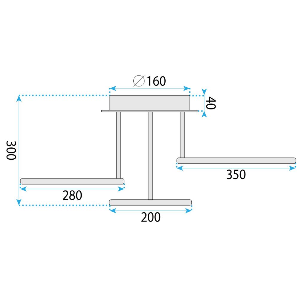 Taklampa G122-3C LED-plafond GULD