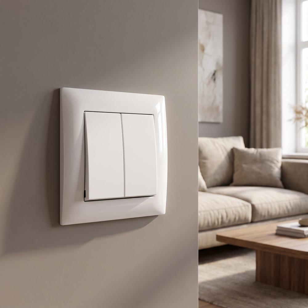Kahekordne Lüliti OSTE JNH007-W WHITE