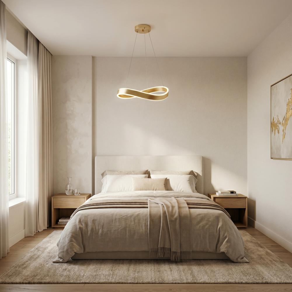 HÄNGANDE TAKLAMPA SWE065-CP 40cm BRUSH GOLD