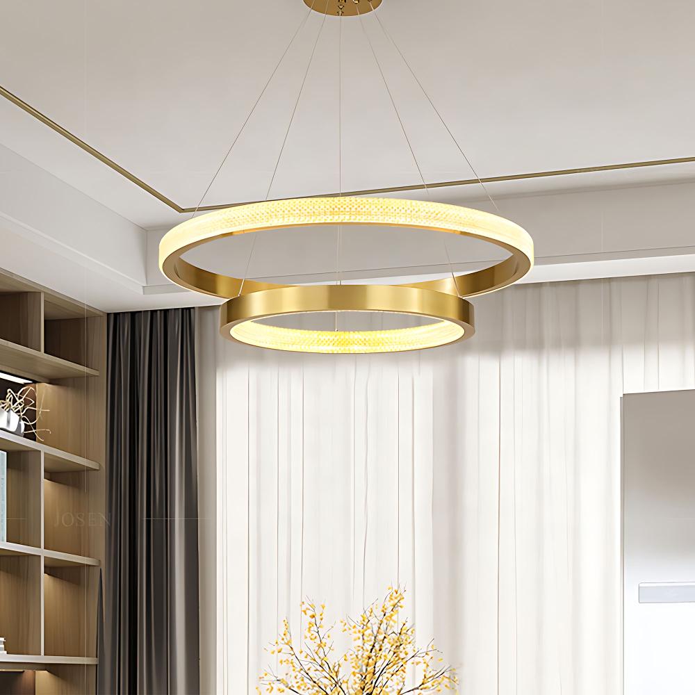 TAKLAMPA HÄNGANDE LED APP1772-CP Borstad Guld