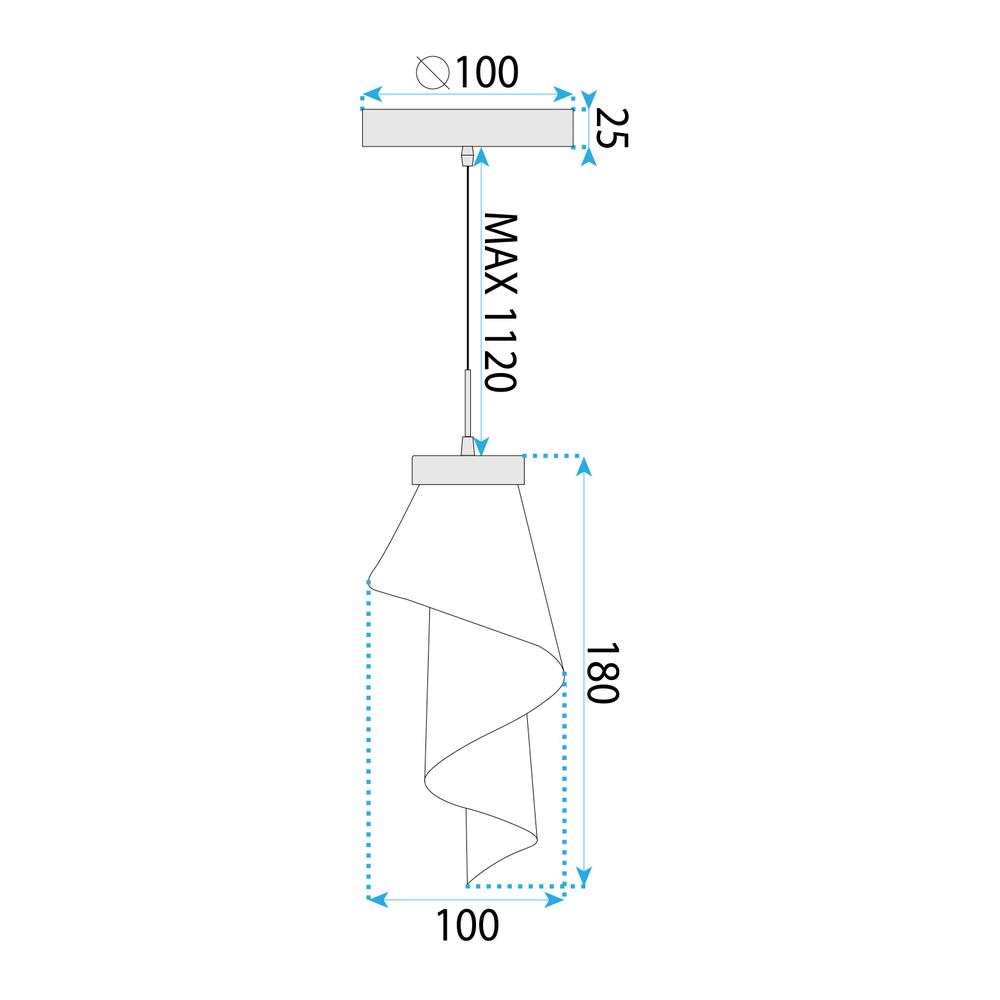 Taklampa APP1765-1CP Roséguld