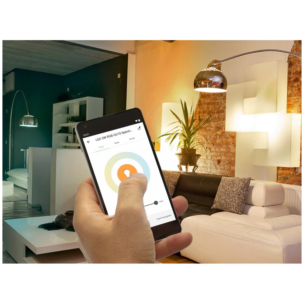 SMART LED-LAMPA 5W GU10 WIFI RGB-FÄRGER 510 lm 14415
