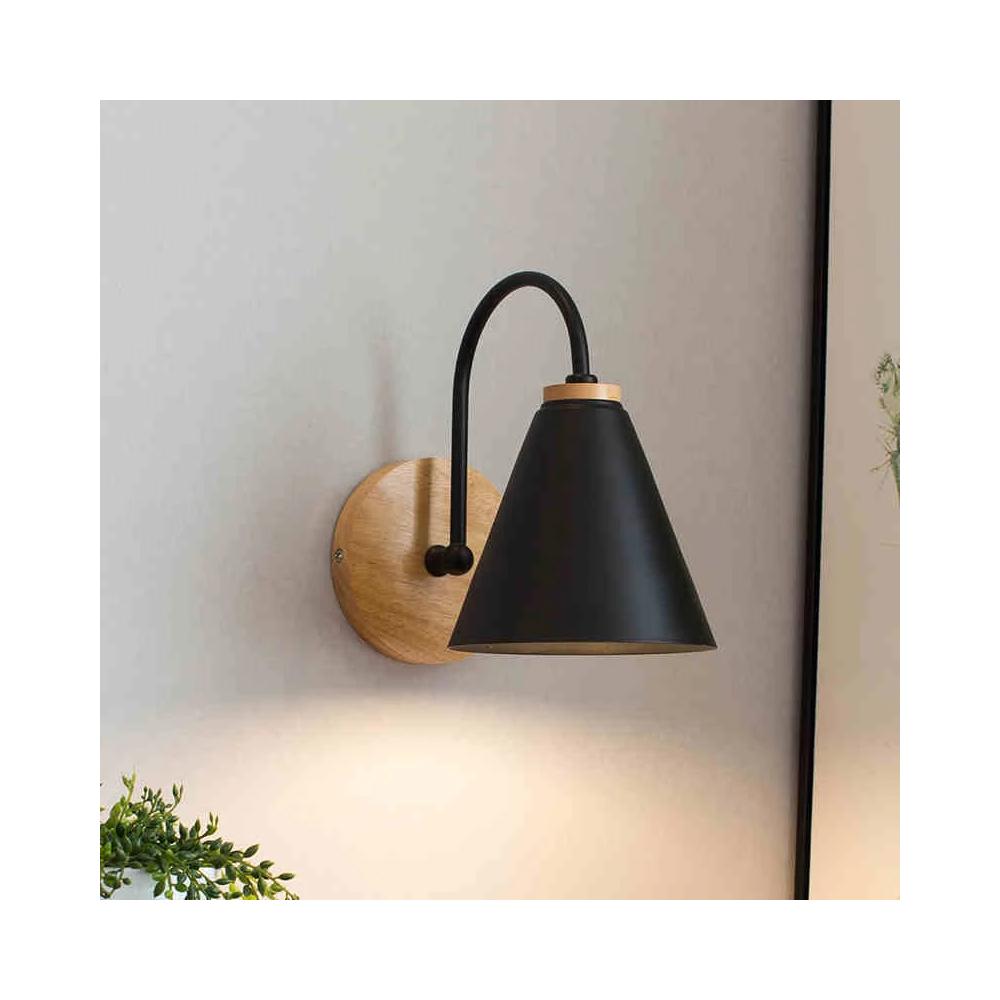 VÄGGLAMPA KINKIET FOREST APP932-1W Svart