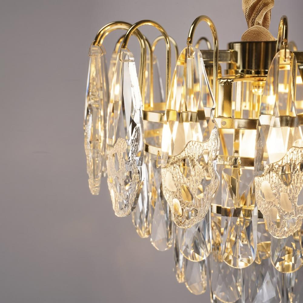 Kristall-pendellampa SWE078-CP 30cm GOLD