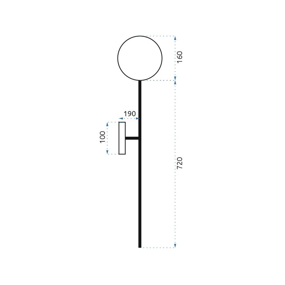 MODERN VÄGGLAMPA 90 cm APP582-1W Guld