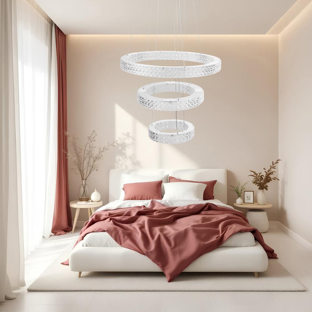 HÄNGLAMPA LED KRISTALL MS008-CP Krom