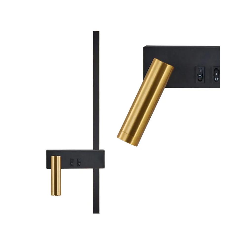 VÄGGLAMPA VÄGGLYKTA APP1439-2-W VÄNSTER BLACK GOLD