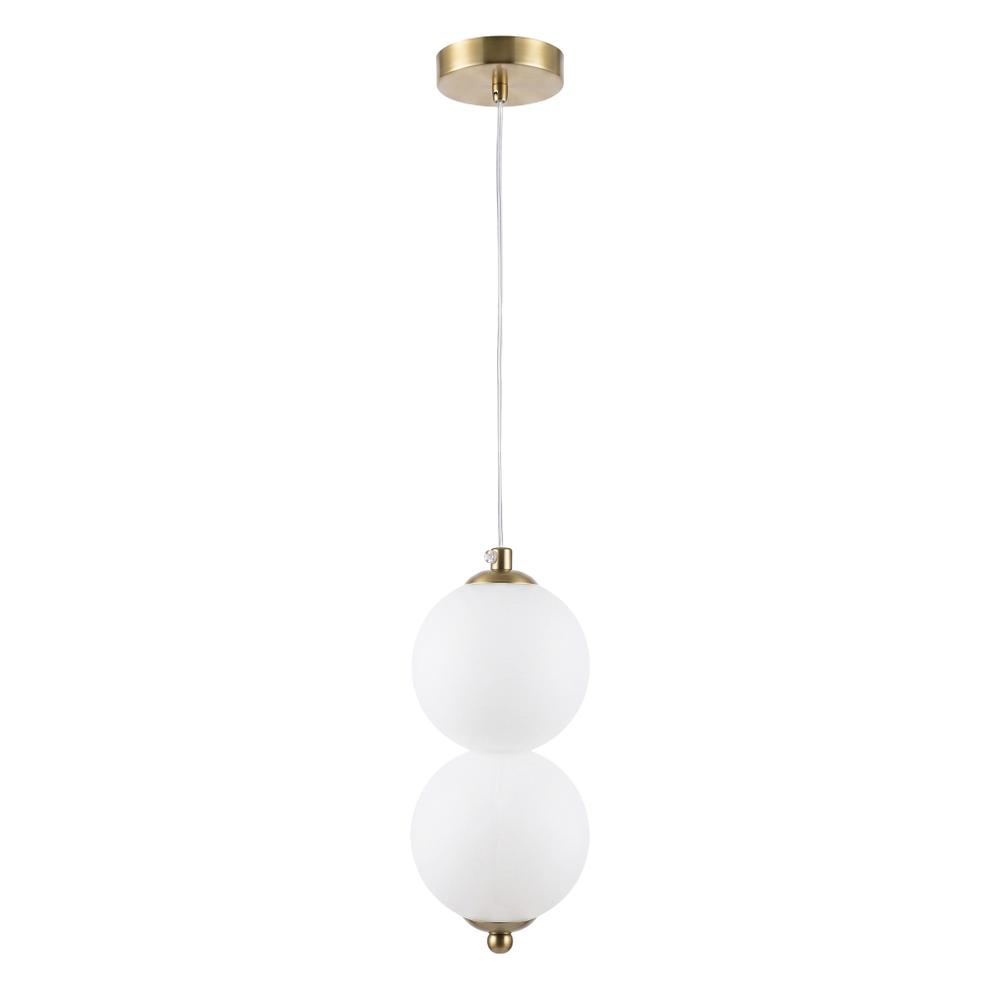 LED taklampa pendel LHJ117-2CP borstat guld