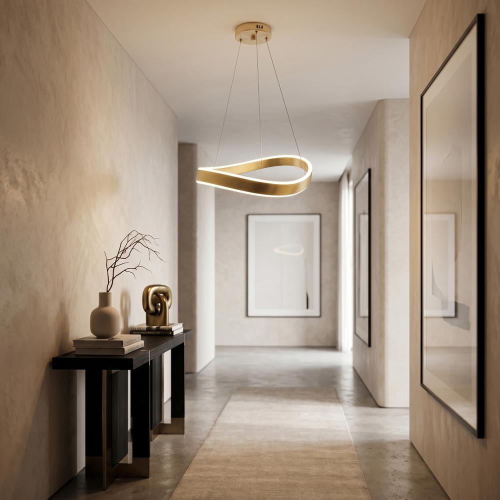 HÄNGANDE TAKLAMPA SWE065-CP 40cm BRUSH GOLD