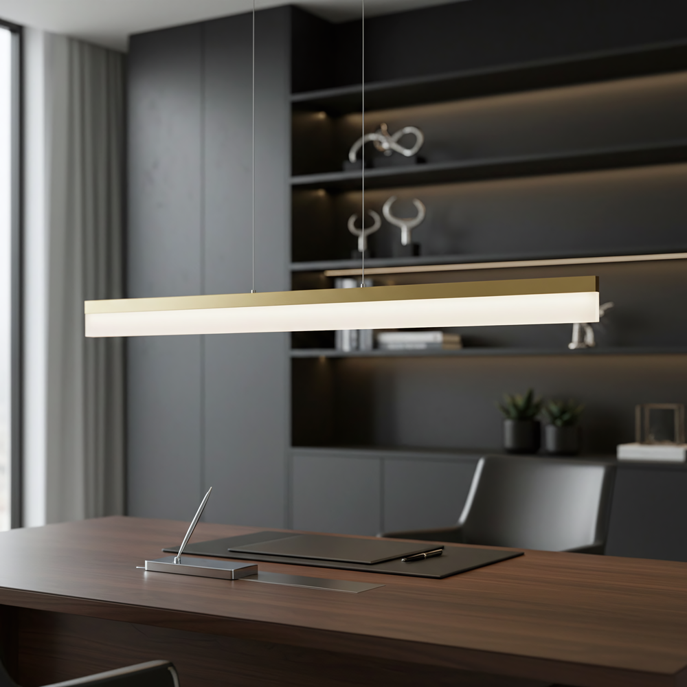 Hängande LED-lampa APP1694-CP 120 cm Borstad Guld