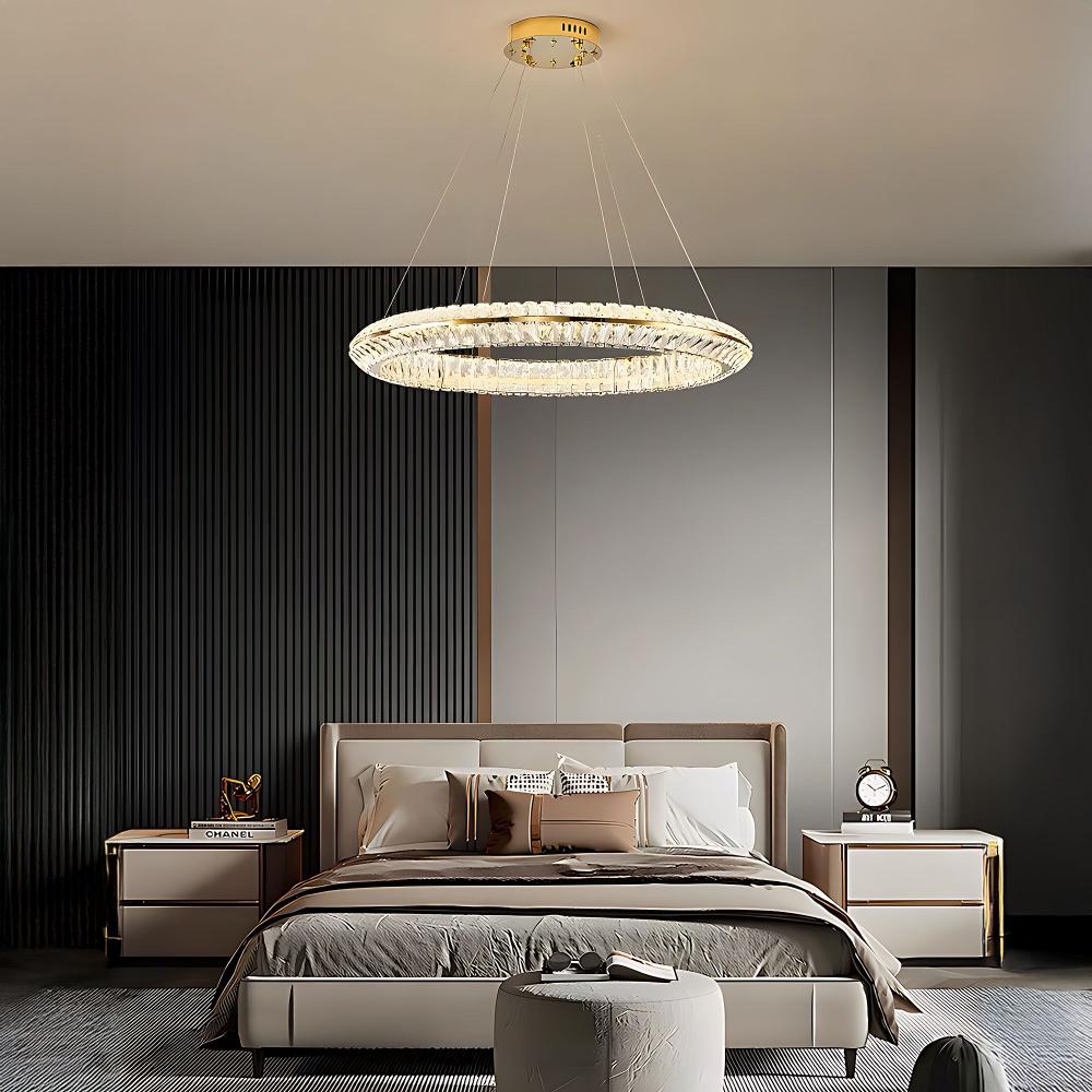 HÄNGENDE LED TAKLAMPA APP1769-CP Guld 80 cm