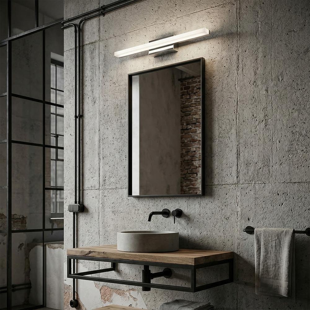 BADRUMSVÄGGLAMPA LED 60CM APP1846-1W CHROM