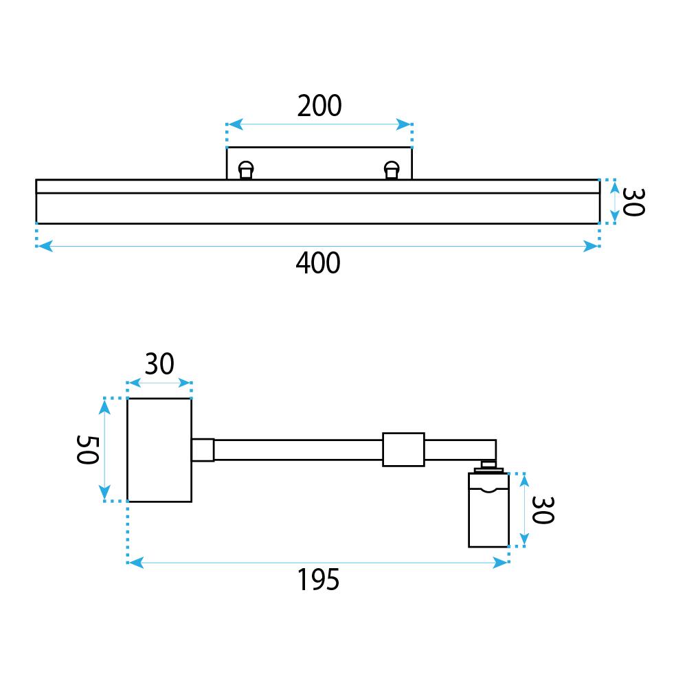 Badrum vägg LED-lampa APP1872 40 CM GOLD