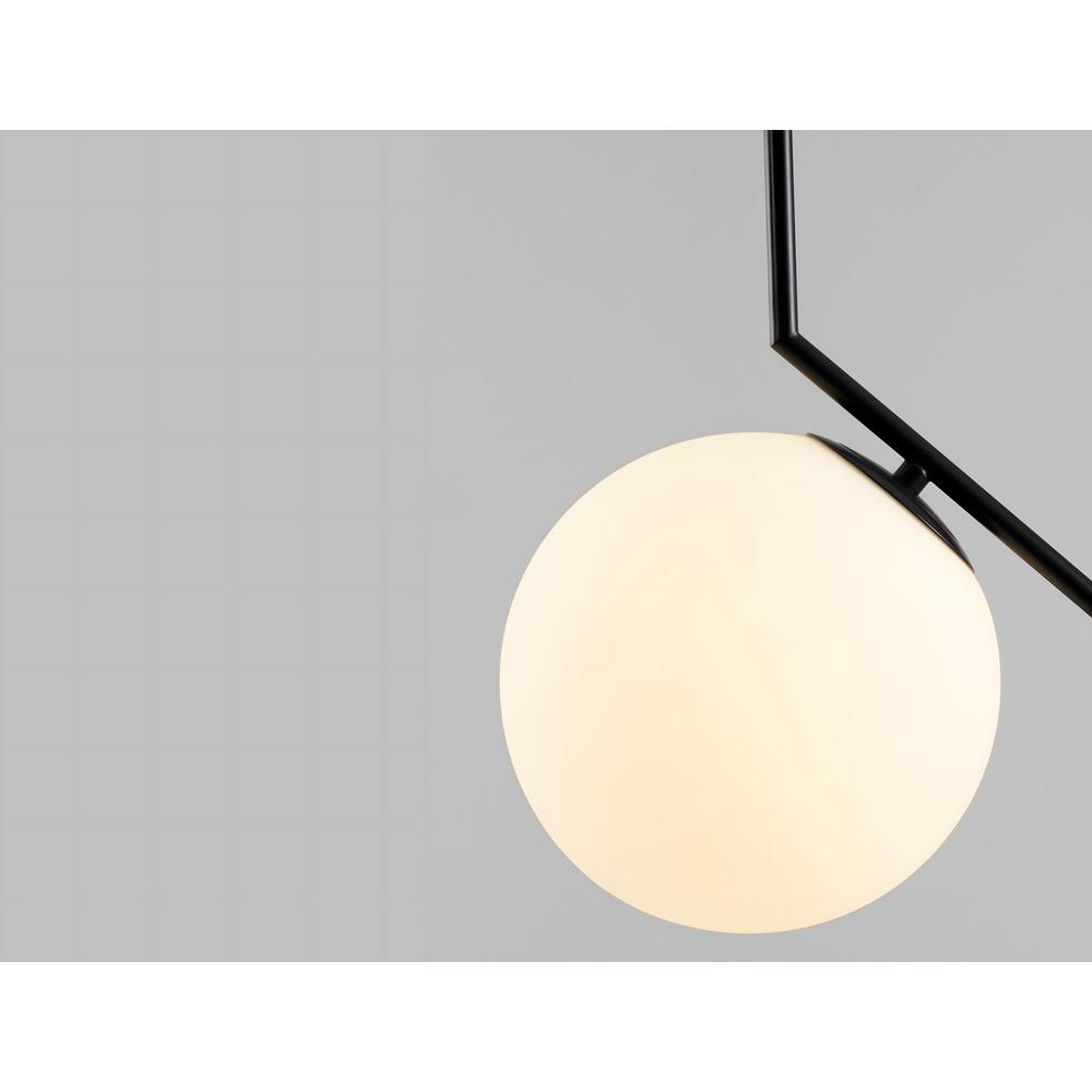Taklampa Hängande Glasglob G107-1W Svart Vit