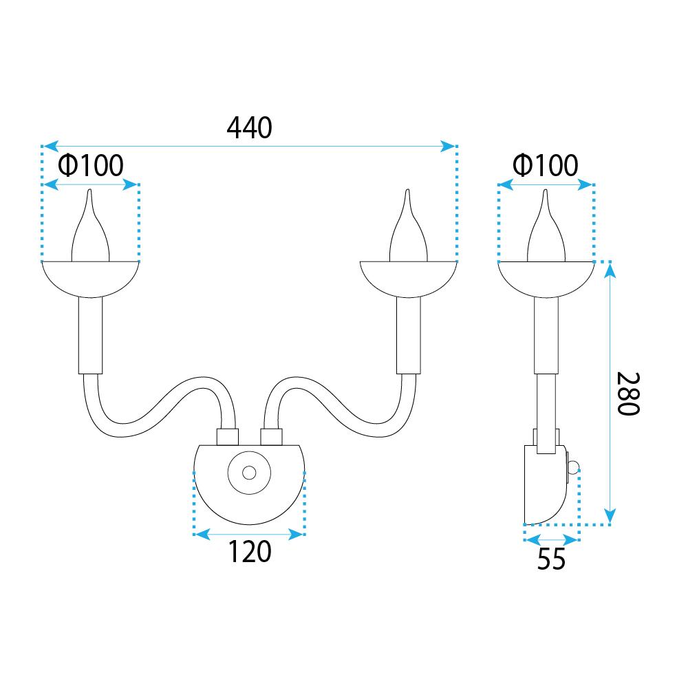 Vägglampa Väggarmatur APP1082-2W