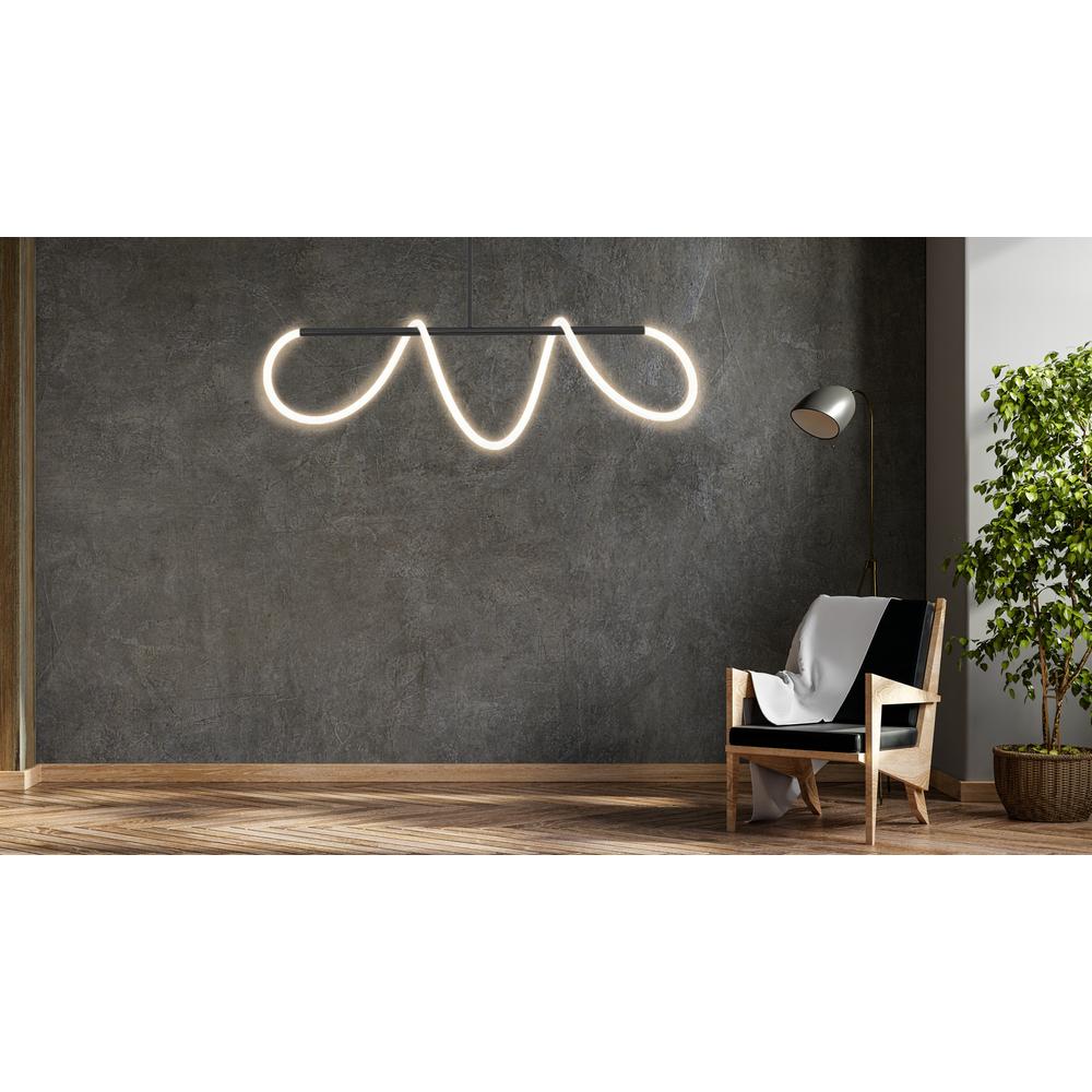 LED-taklampa APP856-CP Long Svart