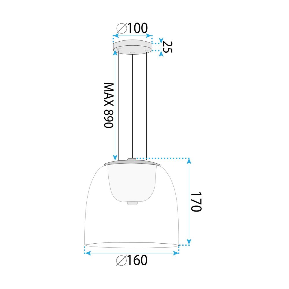 HÄNGLAMPA LED APP1689-1PC A Guld