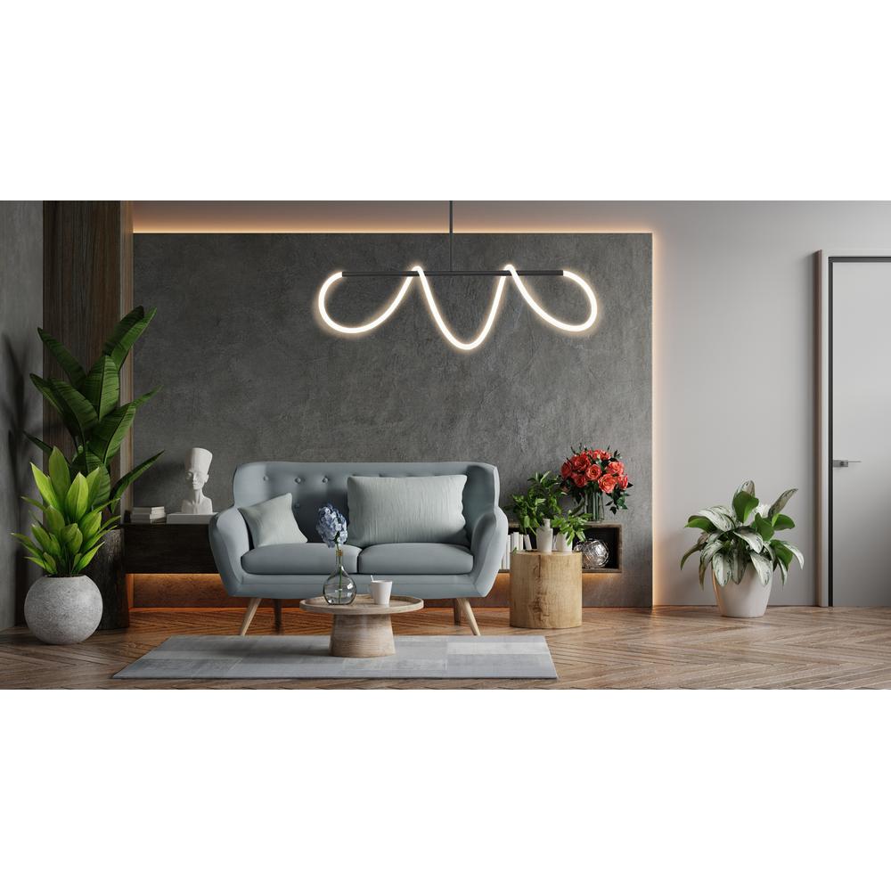 LED-taklampa APP856-CP Long Svart