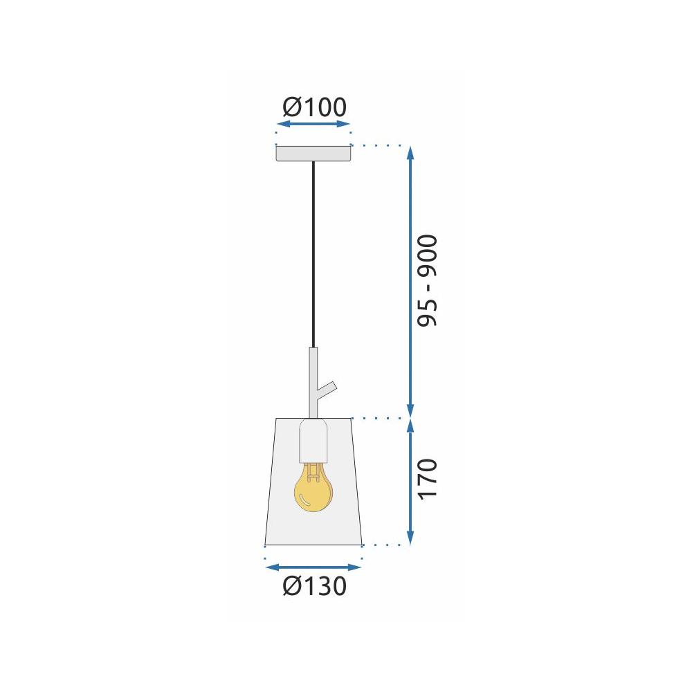 Taklampa hängande APP1035-1CP Vit