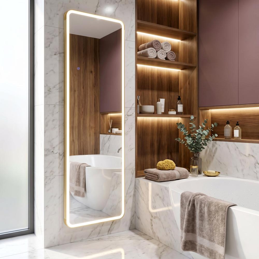 LED-SPEGEL Classico 60x170cm Brush Gold