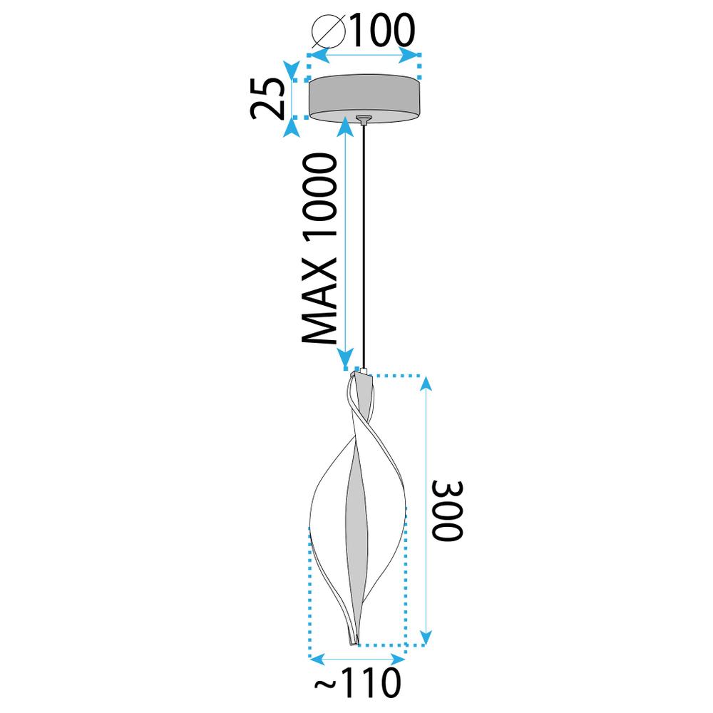 HÄNGANDE LED TAKLAMPA G120-CP GULD