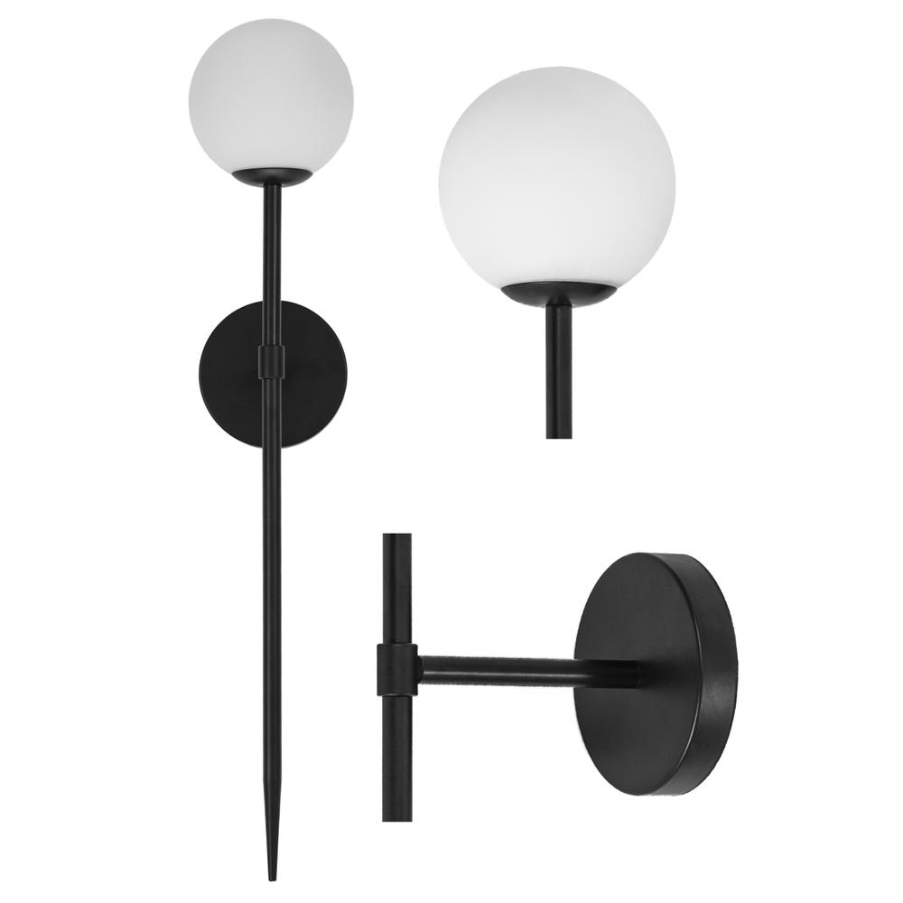 MODERN VÄGGLAMPA 52cm APP577-1W SVART