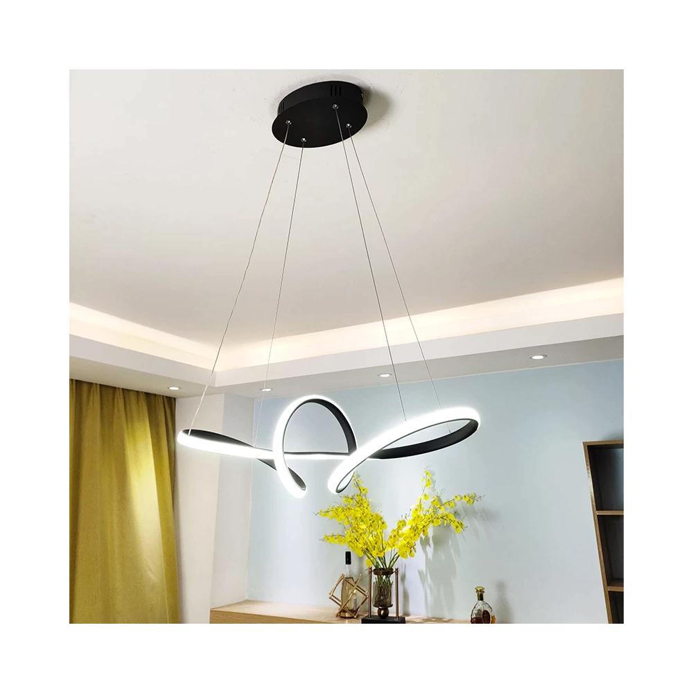 Modern taklampa LED + FJÄRRKONTROLL APP823-CP Svart