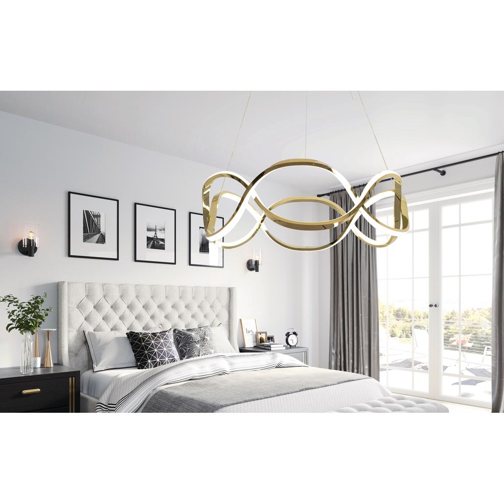 Modern taklampa LED + FJÄRRKONTROLL APP800-CP Twist Guld